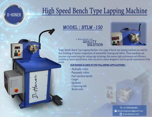 Blue Precision Bench Type Lapping Machine.