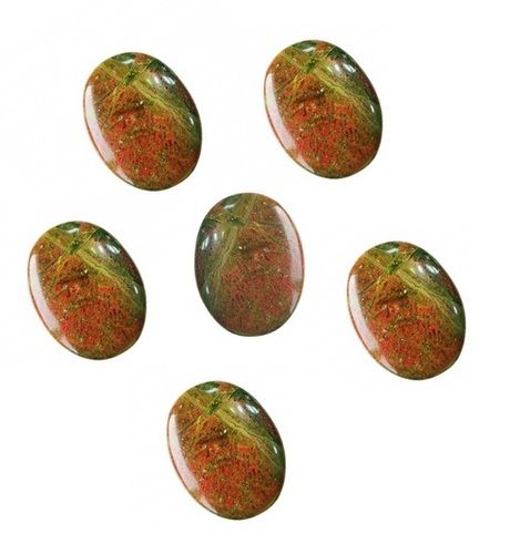 Beautiful High Quality Unakite Gemstone Palm Stone