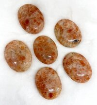 Beautiful Sunstone Gemstone Palm Stone - Material: Agate