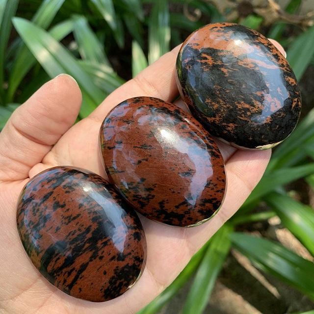 Mahogany Obsidian Gemstone Palm stone