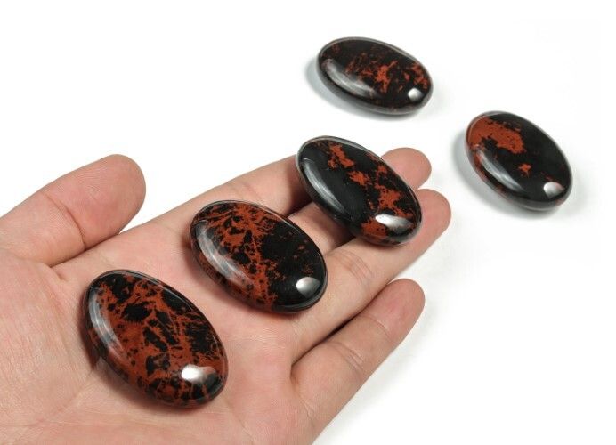 Mahogany Obsidian Gemstone Palm stone