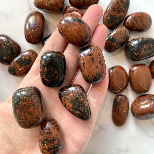 Mahogany Obsidian Gemstone Palm stone