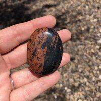 Mahogany Obsidian Gemstone Palm stone