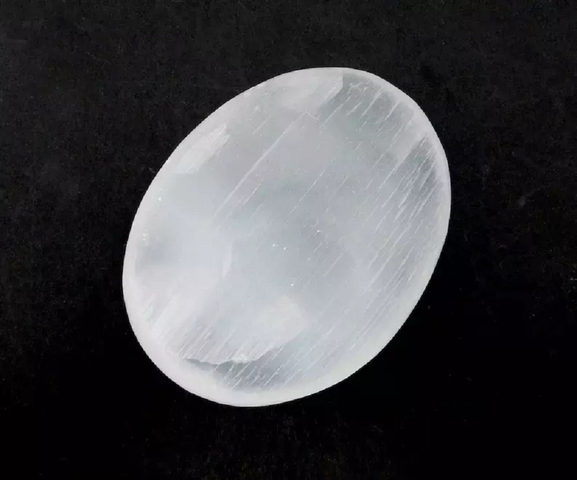 Beautiful White Selenite Gemstone Palm stone