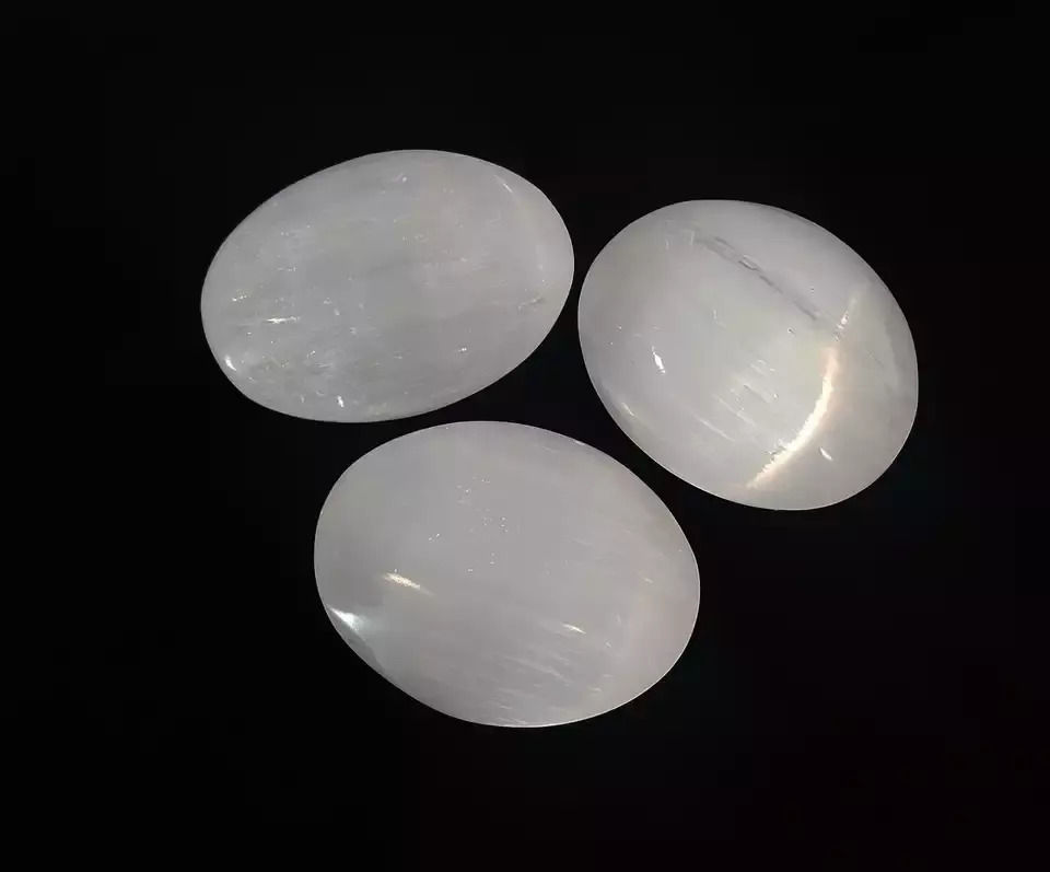 Beautiful White Selenite Gemstone Palm stone