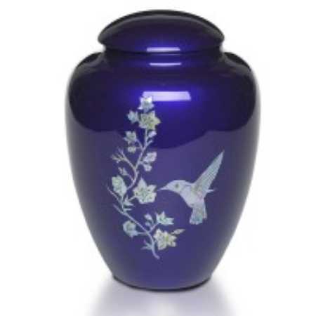 Modern Arts Purple Humming Bird Urn