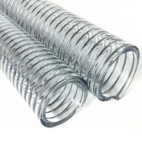 Pvc Steel Wire Thunder Hose - Color: Transparent-Silver