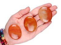 Beautiful Red Aventurine Gemstone Palm Stone