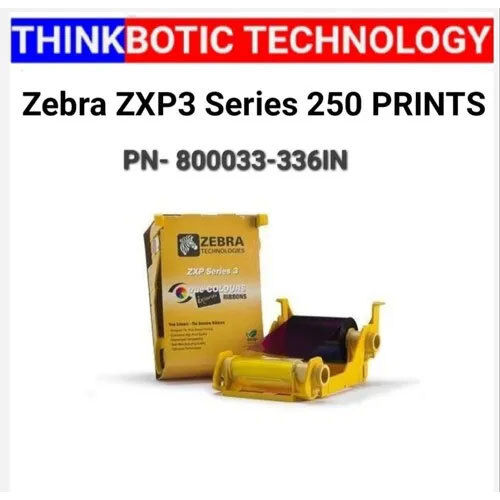 Yellow Zebra Zxp Series 3 Printer Half Panel Colour Ribbon