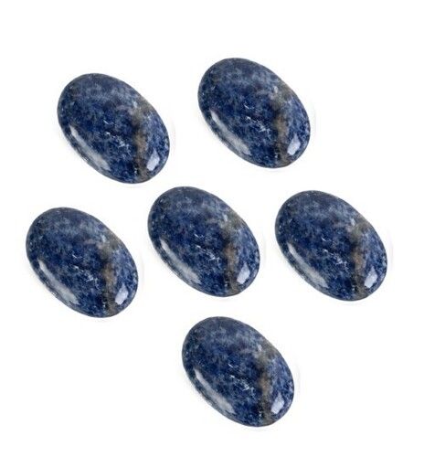 Oval Cut Beautiful Sodalite Crystal Gemstone Palm Stone