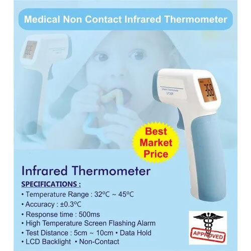 White Non Contact Infrared Thermometer