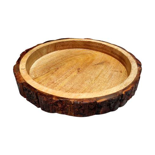 Wooden Round Buckle Tray