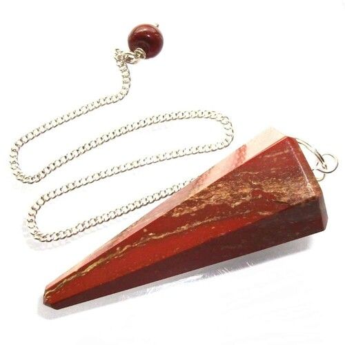 Natural High Quality Red Jasper Crystal Pendulum Size: 2 Inch