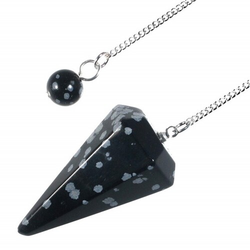 Snowflake Gemstone Dowsing Cone Pendulum