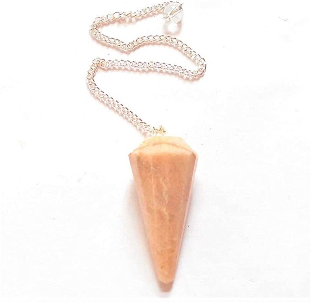 Peach Moon Stone Gemstone Dowsing Cone Pendulum