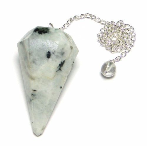 Rainbow Moon Stone dowsing cone pendulum