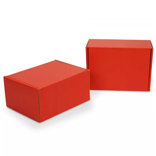 5x5x2 Inch Red Flat Corrugated Box