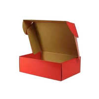 7x4x1 Inch Red Flat Corrugated Box