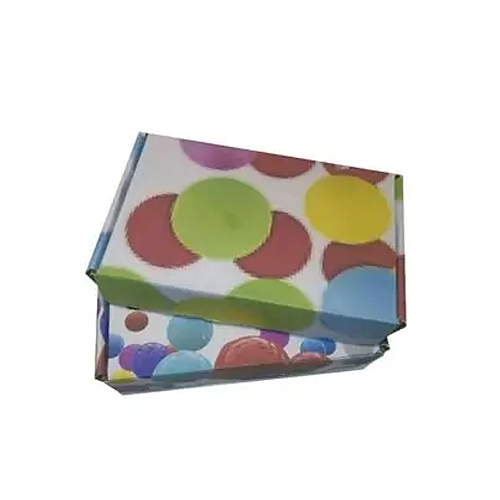 White Printed Flat Corrugated Box