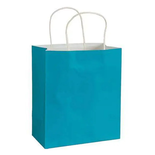 9.75x9x4 Inch Blue Shopping Bag