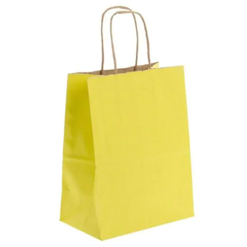 12.5x10x4 Inch Yellow Shopping Bag