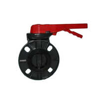 Manual Butterfly Valve - Color: Red