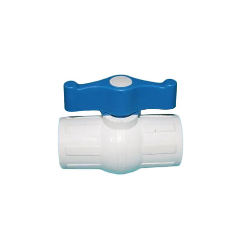 UPVC Ball Valve - PVC Material, Blue and White Color | Industrial Usage, Durable Design