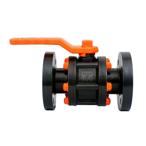 Black Polypropylene Flanged Ball Valve