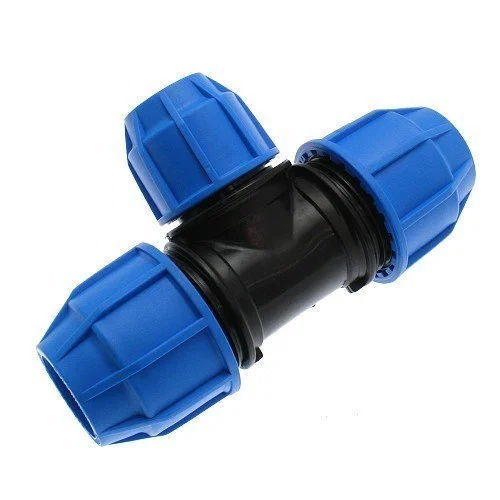 Blue Plastic Tee Compression Fittings