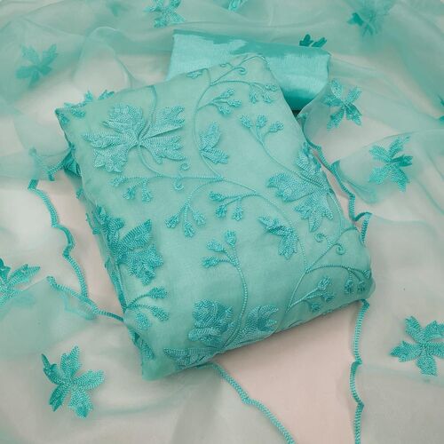 Avani SkyBlue Organza Dress Material