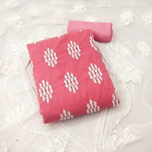 Tina Pink Georgette Dress Material