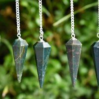 High Quality Blood Stone Gemstone Dowsing Cone Pendulum