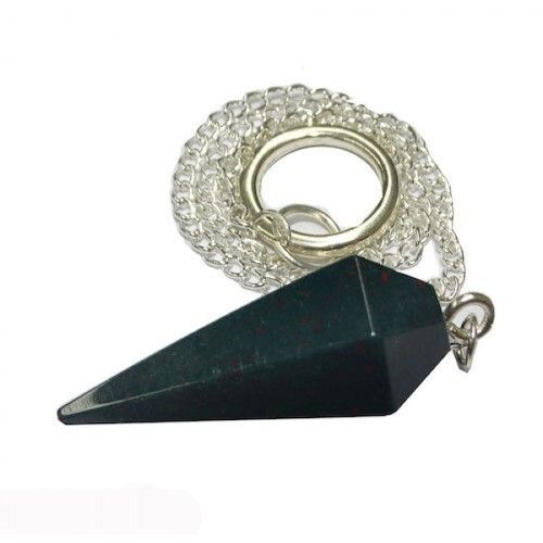 High Quality Blood Stone Gemstone Dowsing Cone Pendulum