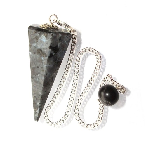 High Quality Polished Larvakite Gemstone Dowsing Cone Pendulum