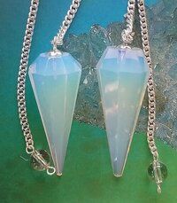 Natural Opalite Gemstone Dowsing Cone Pendulum