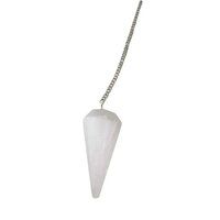 High Quality Polished Selenite Gemstone Dowsing Cone Pendulum