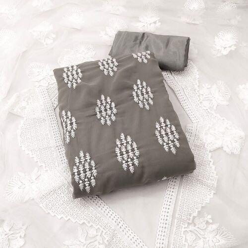 Tina Grey Georgette Dress Material