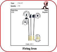 Firing Iron - Set Of 3 - Application: Veterinary Purpose