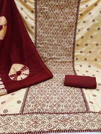 Aanya Beige Coco Silk Dress Material