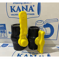 Black And Yellow Pp Solid Ball Valve