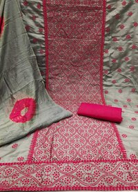 Aanya Grey Coco Silk Dress Material