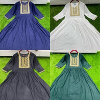 Aashvi Blue Heavy Rayon Kurti