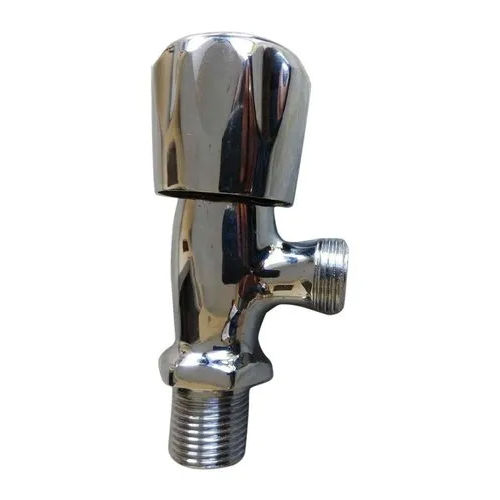 Silver Wall Mounted Brass Angle Valve