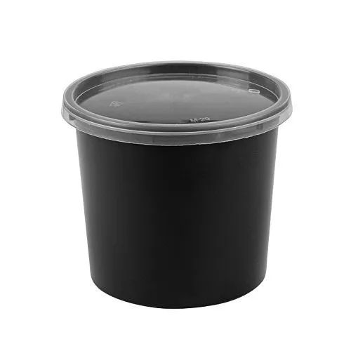 Black Plastic Food Container