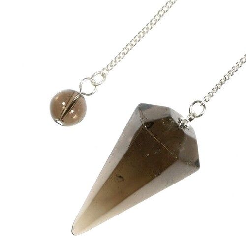 High Quality Polished Smokey Quartz Gemstone Dowsing Cone Pendulum Size: 2 Inch