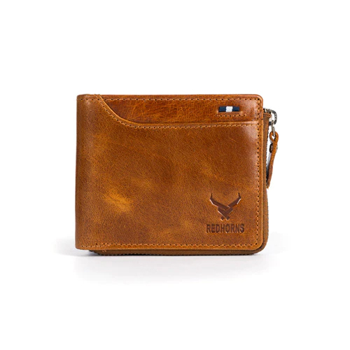 Mens Genuine Leather Bi-Fold Wallet