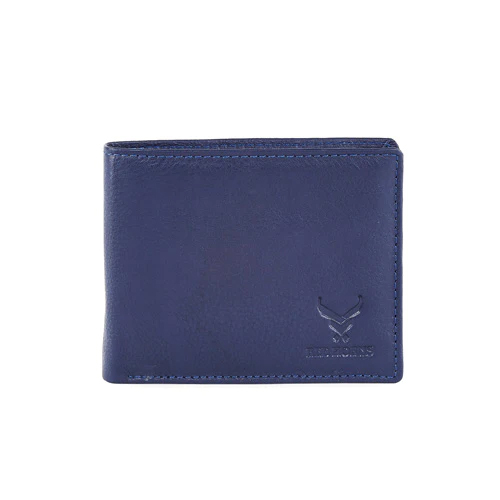 Mens Genuine Blue Leather Wallet
