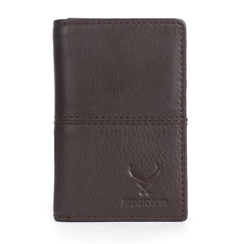 Mens Brown Leather Long Wallet
