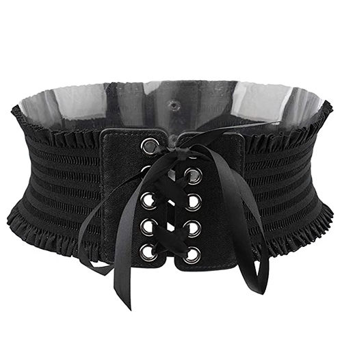 Black Ladies Redhorns Corset Belt