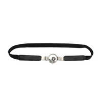 Ladies Rose Design Elastic Belt - Elastic, 1.5 Inch Width, 64 Inch Length | Stylish Black-silver & Black, Perfect For Weddings & Parties